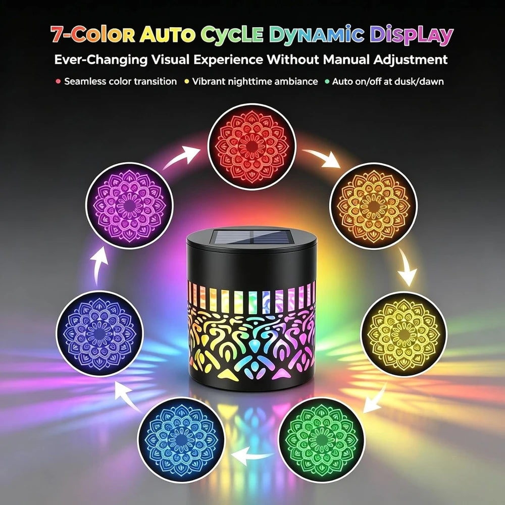 LUMINI SOLARE MANDALA PENTRU GRĂDINĂ
